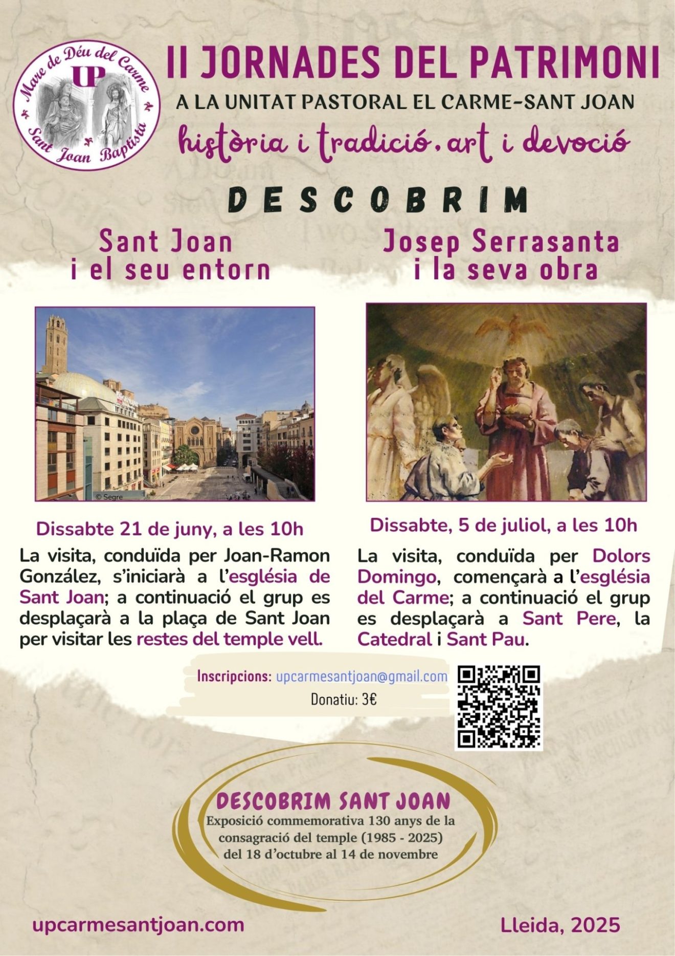 II JORNADES DEL PATRIMONI A LA UP EL CARME-SANT JOAN