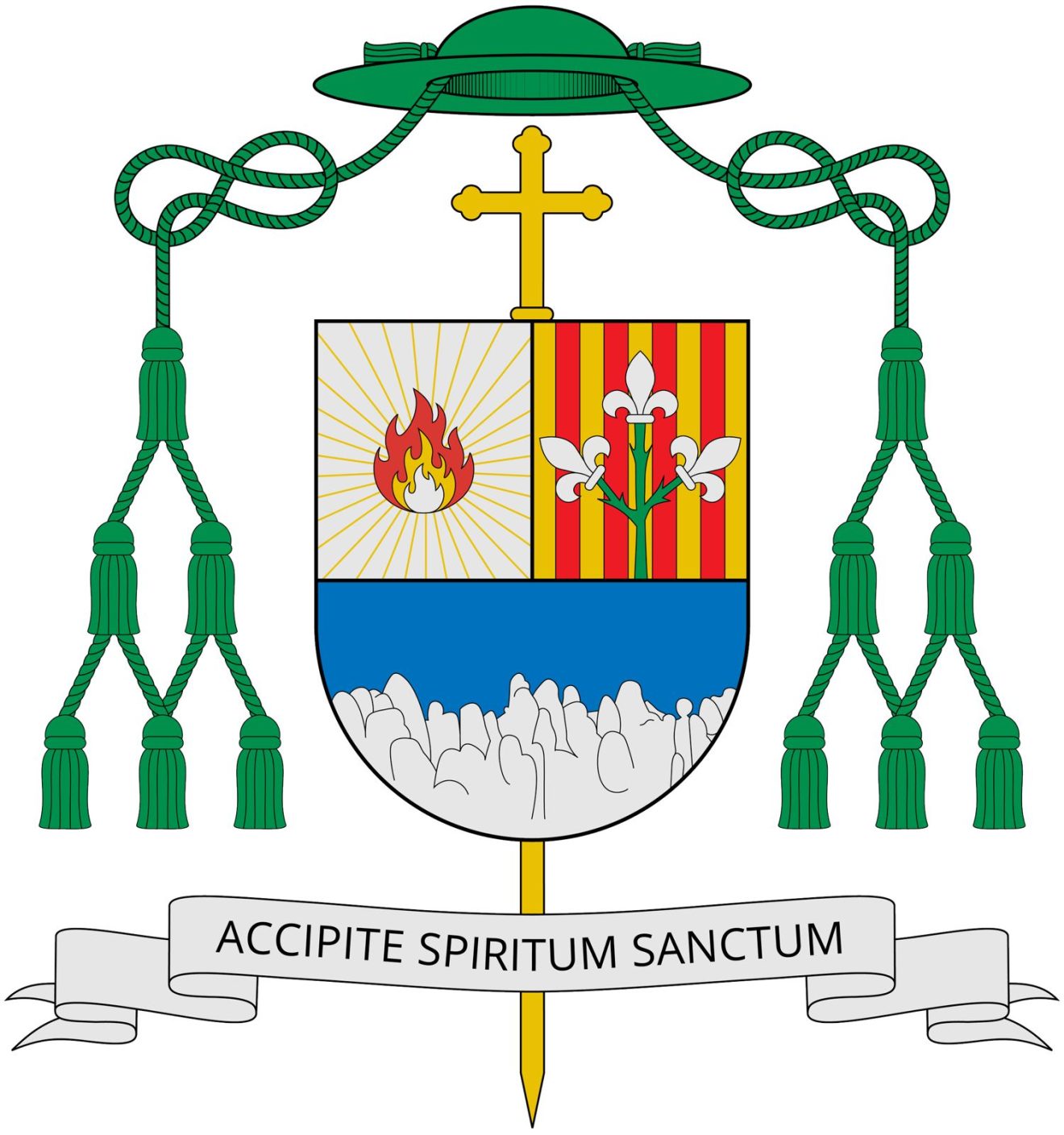 LA SIMBOLOGIA DEL NOU BISBE DANIEL PALAU REFLECTEIX L’ESPERIT SANT I L’ARRELAMENT AL TERRITORI